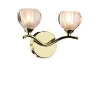 Dar CYN0940 Cynthia Two Light Wall Bracket In Brass