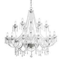 dar kat1850 katie eighteen light crystal chandelier