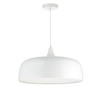 Dar GOW022 Gower Gloss White Modern Pendant Ceiling Light