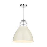 Dar SEY0133 Seymour 1 Light Ceiling Pendant Cream