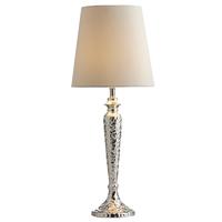 Dar LIA4232 Liana Silver Table Lamp with Silk Shade