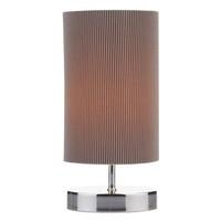 Dar LEO4129 LEO Polished Chrome and Grey Touch Table Lamp