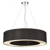 DAR POL0422 Polo 500MM Pendant In Polished Chrome With Black Shade
