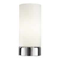 Dar OWE4050 Owen touch lamp in Polished Chrome with white shade
