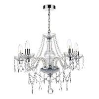 Dar KAT0550 Katie 5 Light Traditional Chandelier