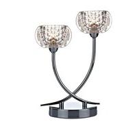 Dar ABS4250 Abstract 2 Light Polished Chrome Touch Table Lamp