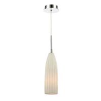 Dar PLY012 Plymouth 1 Light Fluted Glass Ceiling Pendant Light