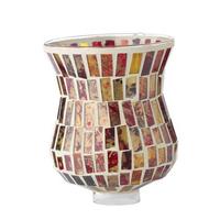 Dar RS03 12cm Red/Brown Mosaic Glass Shade