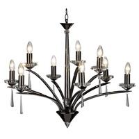 dar hyp1367 hyperion black chrome 9 light pendant