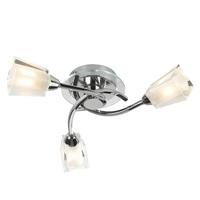 Dar AUS0350 Austin 3 light semi flush light Chrome