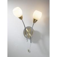Dar TEM0941 Tempo Wall Light in Polished Chrome and Satin Brass