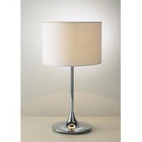 Dar DEL4250 Delta Polished Chrome Table lamp with Shade