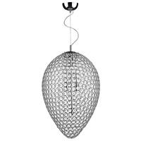 Dar FRO0550 Frost 5 Light Chrome And Crystal Pendant