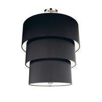 Dar ZAR2322 Zaragoza Black 3 Tier Pendant