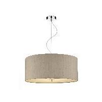 Dar REN0601 Renoir Taupe Silk 90cm Pendant