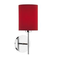 Dar TUS0750/S1069 Tuscan Chrome Wall Lamp With Red Shade
