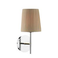 Dar TUS0750/S1071 Tuscan Chrome Wall Lamp With Taupe Shade