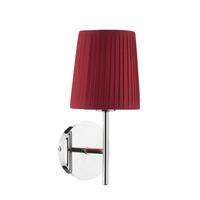 Dar TUS0750/S1073 Tuscan Chrome Wall Lamp With Red Shade