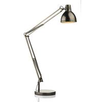 Dar OSA4961 Osaka Antique Chrome Adjustable Floor Lamp