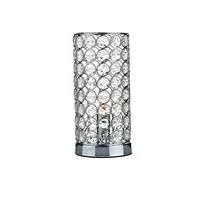 Dar FRO4250 Frost 1 Light Chrome And Crystal Touch Table Lamp
