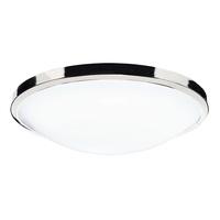 dar dov5250 dover acrylic round flush light in polished chrome