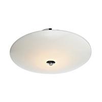 Dar LIS522 Lisburn 3 Light White Glass Flush Ceiling Light