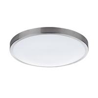 Dar OBA4846/38LE Oban Acrylic Round Flush Light in Satin Chrome