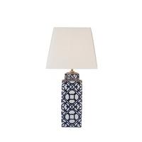 Dar MYS4223 Mystic Blue and White Ceramic Table Lamp