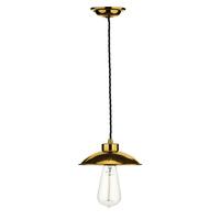 Dar DAL0164 Dallas 1 Light Vintage Pendant Ceiling Light - Copper