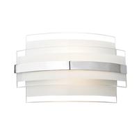 Dar EDG072 Edge Contemporary LED Wall Light with Opal White Glass