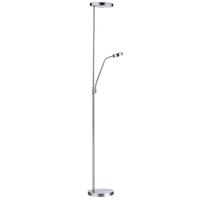 Dar PIO4946 Pioneer LED Mother And Child Floor Lamp, Satin Chrome