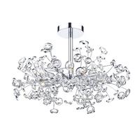 Dar OBE0650 Oberoi Chrome Semi Flush Ceiling Light