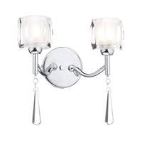 dar aub0950 auberge crystal and chrome wall light