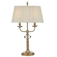 Dar ATL4275 Atlanta 2 Light Table Lamp with Silk Shade