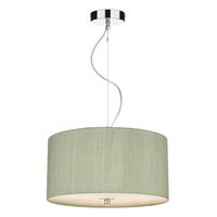 dar ren1074 renoir ceiling pendant silk soft sage shade