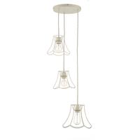 Dar ORE0333 Oregon 3 Light Cluster Pendant in Cream Finish