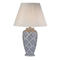 Dar ELY4223 + S1098 Ely Table Lamp with Ivory Shade