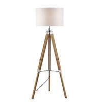 Dar EAS4943 + PYR182 Easel Wooden Floor Lamp with Shade