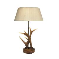 Dar ANT4129 + LEX1501/WH Antler Table Lamp Taupe/White Shade