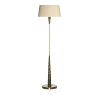 Dar KNU4963 + WAL1701 Knurl Floor Lamp with Taupe Shade