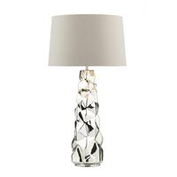 Dar GIU4232/X Giuseppe Silver Table Lamp with Shade