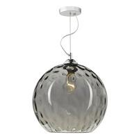 Dar AUL0110 Aulax 1 Light Dimple Smoked Glass Ceiling Pendant Light