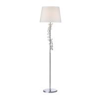 Dar DIX4950 Dixie Floor Lamp with Silk Shade