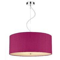 Dar REN1003 Renoir Hot Pink Silk 40cm 3 Light Pendant