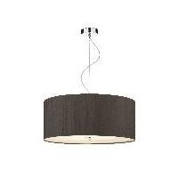 Dar REN1029 Renoir Nutmeg Silk 40cm 3 Light Pendant