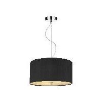 Dar REN1722 Renoir Black Silk 60cm 3 Light Pendant