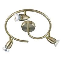 Dar GEM8275 Gemini Antique Brass 3 Light Bar Spotlight.