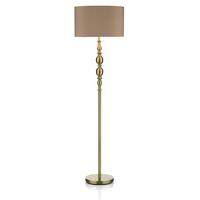 Dar MAD4975 Madrid Antique Brass Floor Lamp With Shade