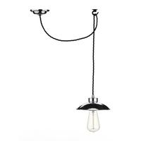 Dar DAL0150 Dallas 1 Light Vintage Pendant Ceiling Light - Chrome