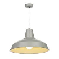 dar rec0139 reclamation 1 light powder grey ceiling pendant